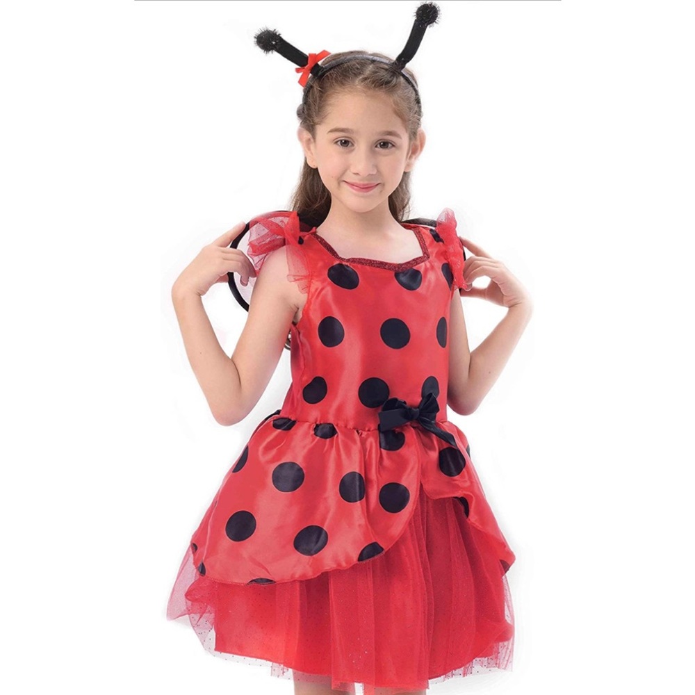 Too Cute to Spook Girls Lady Bug Costume